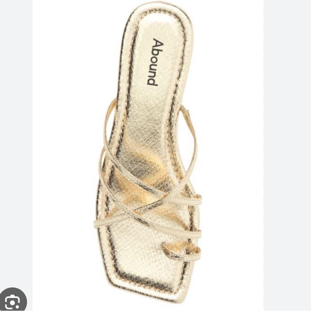 New Abound Metallic Gold Strappy Sandals